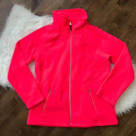 calvin klein pink fleece jacket